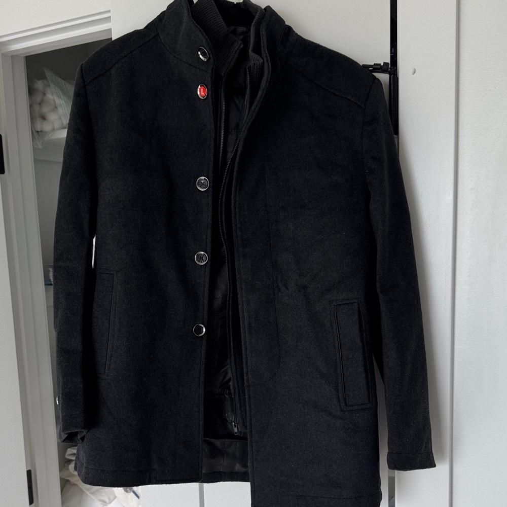 United Gentleman Men's Black Wool Jacket